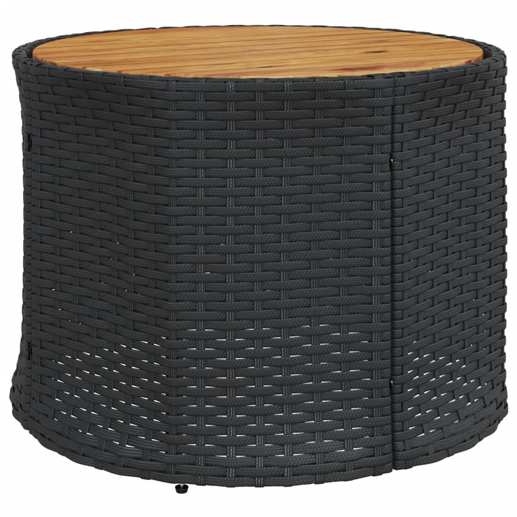 vidaXL Set canapea de grădină, 3 piese, semi-rotunde, negru, poliratan vidaXL Set canapea de grădină, 3 piese, semi-rotunde, negru, poliratan