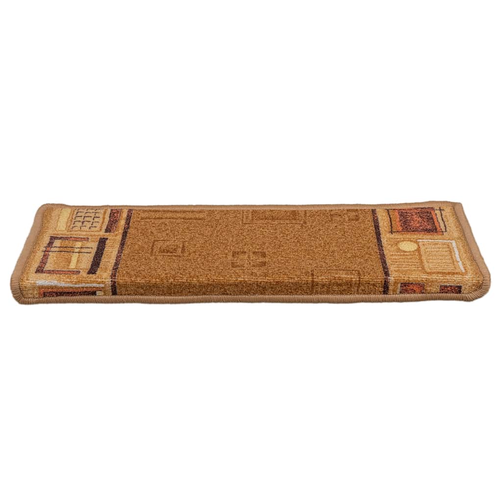 vidaXL Covorașe scări autoadezive, 15 buc., bej, 65x21x4 cm vidaXL Covorașe scări autoadezive, 15 buc., bej, 65x21x4 cm