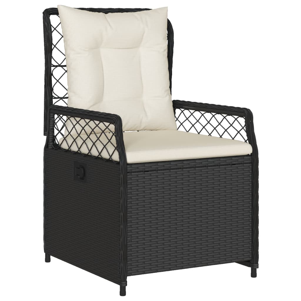 vidaXL Set mobilier de grădină cu perne, 9 piese, negru, poliratan vidaXL Set mobilier de grădină cu perne, 9 piese, negru, poliratan