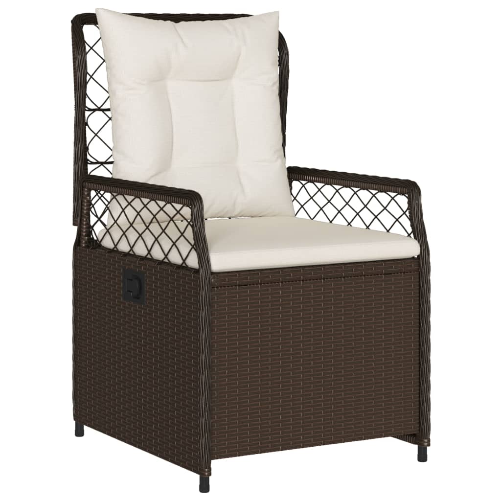 vidaXL Set mobilier de grădină, 5 piese, cu perne, maro, poliratan vidaXL Set mobilier de grădină, 5 piese, cu perne, maro, poliratan