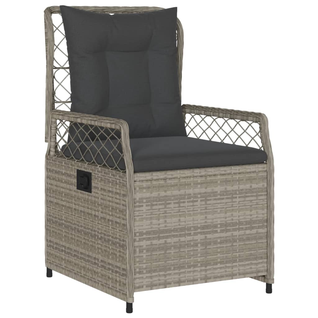 vidaXL Set mobilier grădină cu perne, 9 piese, gri deschis, poliratan vidaXL Set mobilier grădină cu perne, 9 piese, gri deschis, poliratan