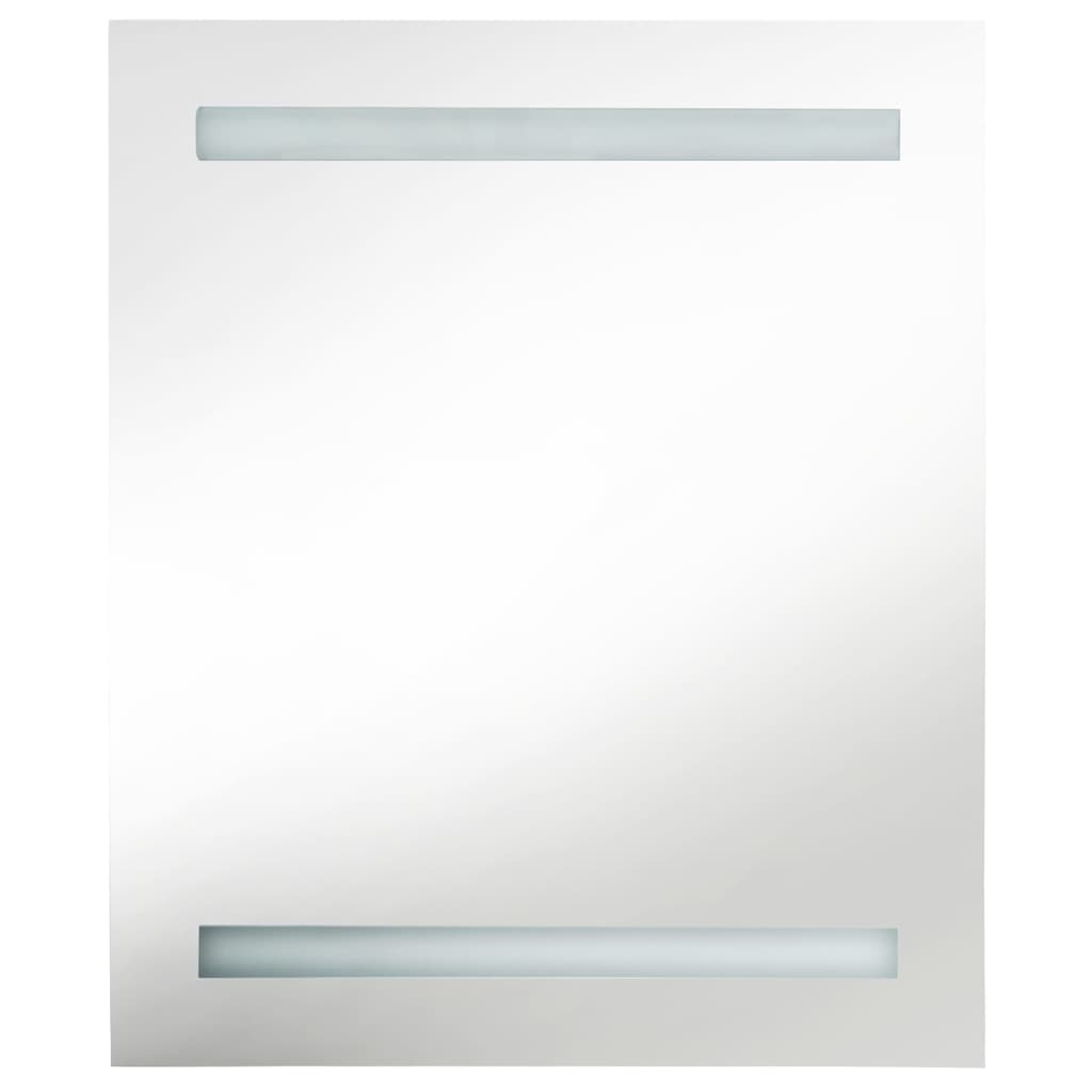 vidaXL Dulap de baie cu oglindă și LED, alb și stejar, 50x14x60 cm vidaXL Dulap de baie cu oglindă și LED, alb și stejar, 50x14x60 cm