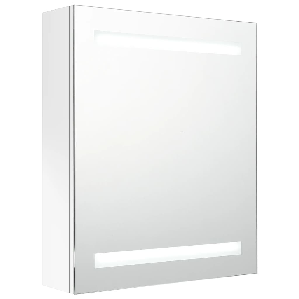 vidaXL Dulap de baie cu oglindă și LED alb strălucitor 50x14x60 cm vidaXL Dulap de baie cu oglindă și LED alb strălucitor 50x14x60 cm