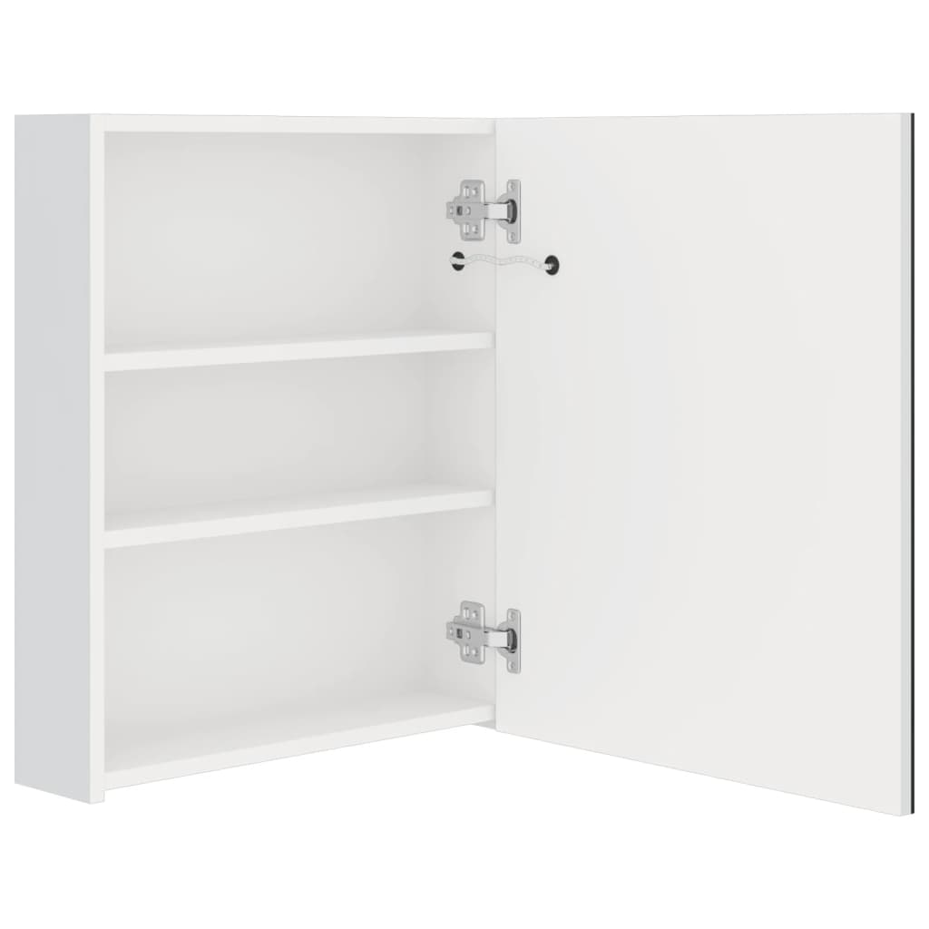 vidaXL Dulap de baie cu oglindă și LED alb strălucitor 50x14x60 cm vidaXL Dulap de baie cu oglindă și LED alb strălucitor 50x14x60 cm