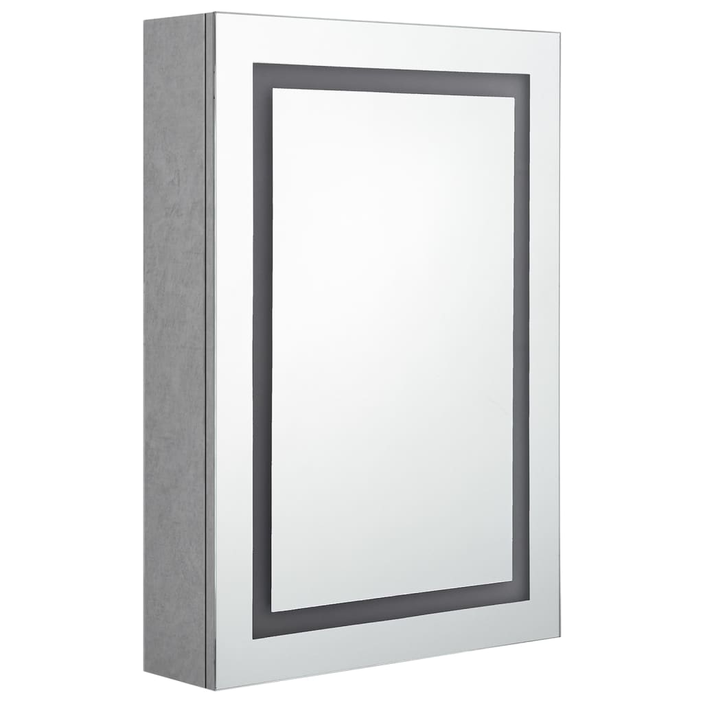 vidaXL Dulap de baie cu oglindă și LED, gri beton, 50x13x70 cm vidaXL Dulap de baie cu oglindă și LED, gri beton, 50x13x70 cm
