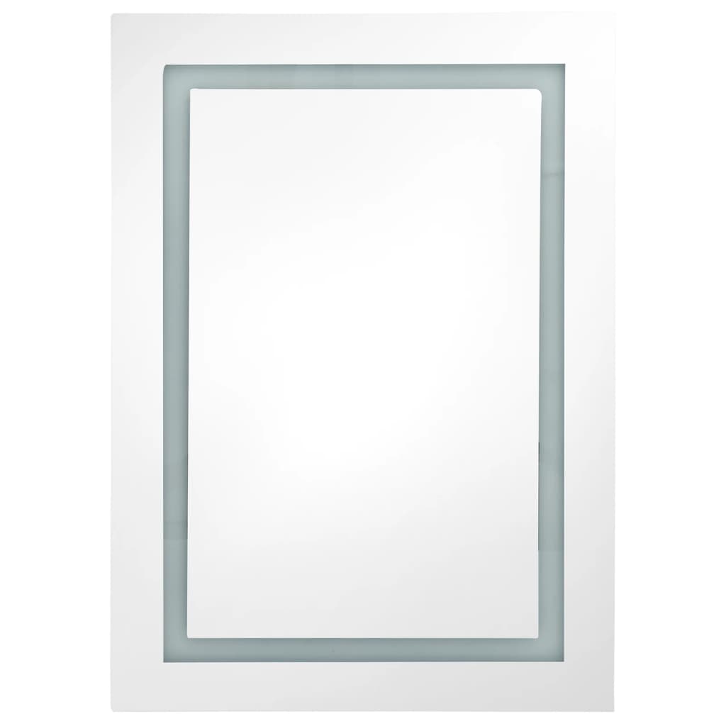 vidaXL Dulap de baie cu oglindă și LED, gri beton, 50x13x70 cm vidaXL Dulap de baie cu oglindă și LED, gri beton, 50x13x70 cm