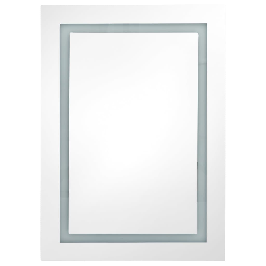 vidaXL Dulap de baie cu oglindă și LED, gri, 50x13x70 cm vidaXL Dulap de baie cu oglindă și LED, gri, 50x13x70 cm