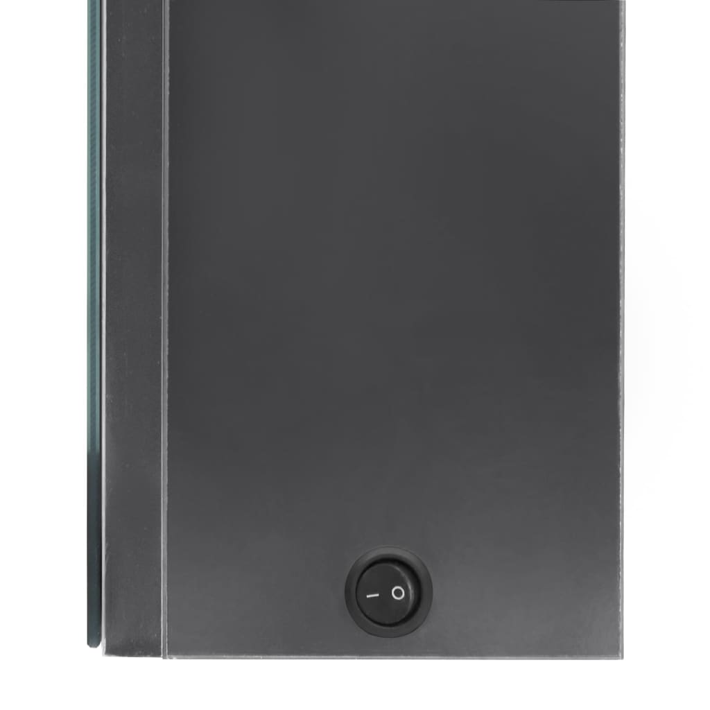 vidaXL Dulap de baie cu oglindă și LED, gri strălucitor, 50x13x70 cm vidaXL Dulap de baie cu oglindă și LED, gri strălucitor, 50x13x70 cm
