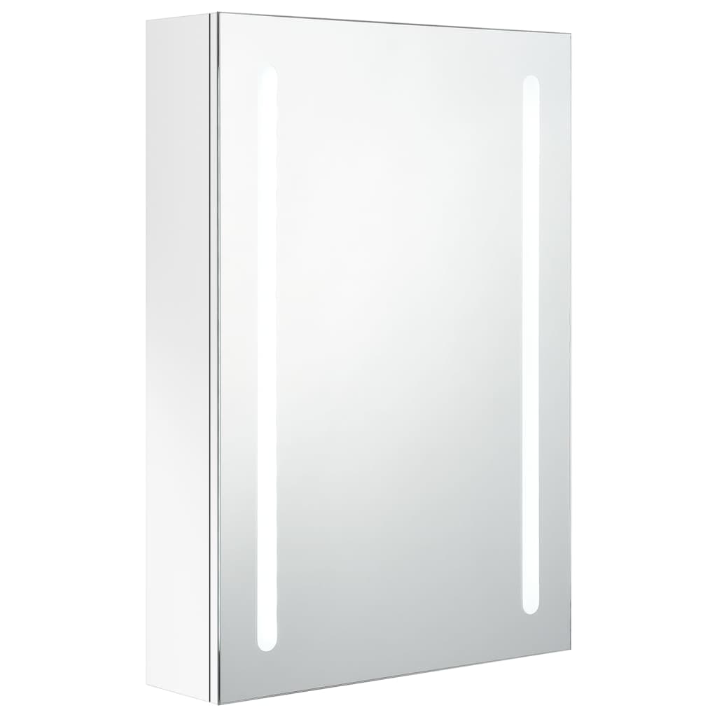 vidaXL Dulap de baie cu oglindă și LED, alb strălucitor, 50x13x70 cm vidaXL Dulap de baie cu oglindă și LED, alb strălucitor, 50x13x70 cm