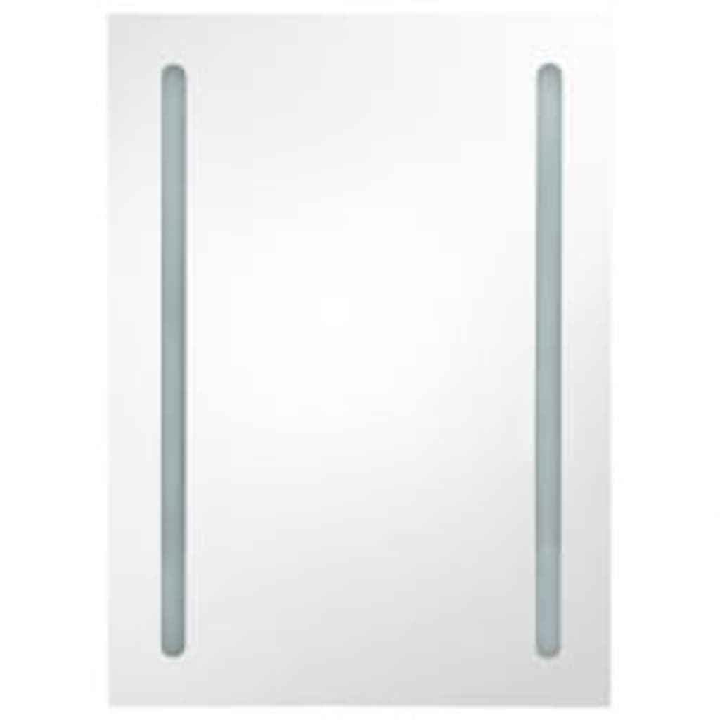 vidaXL Dulap de baie cu oglindă și LED, alb strălucitor, 50x13x70 cm vidaXL Dulap de baie cu oglindă și LED, alb strălucitor, 50x13x70 cm