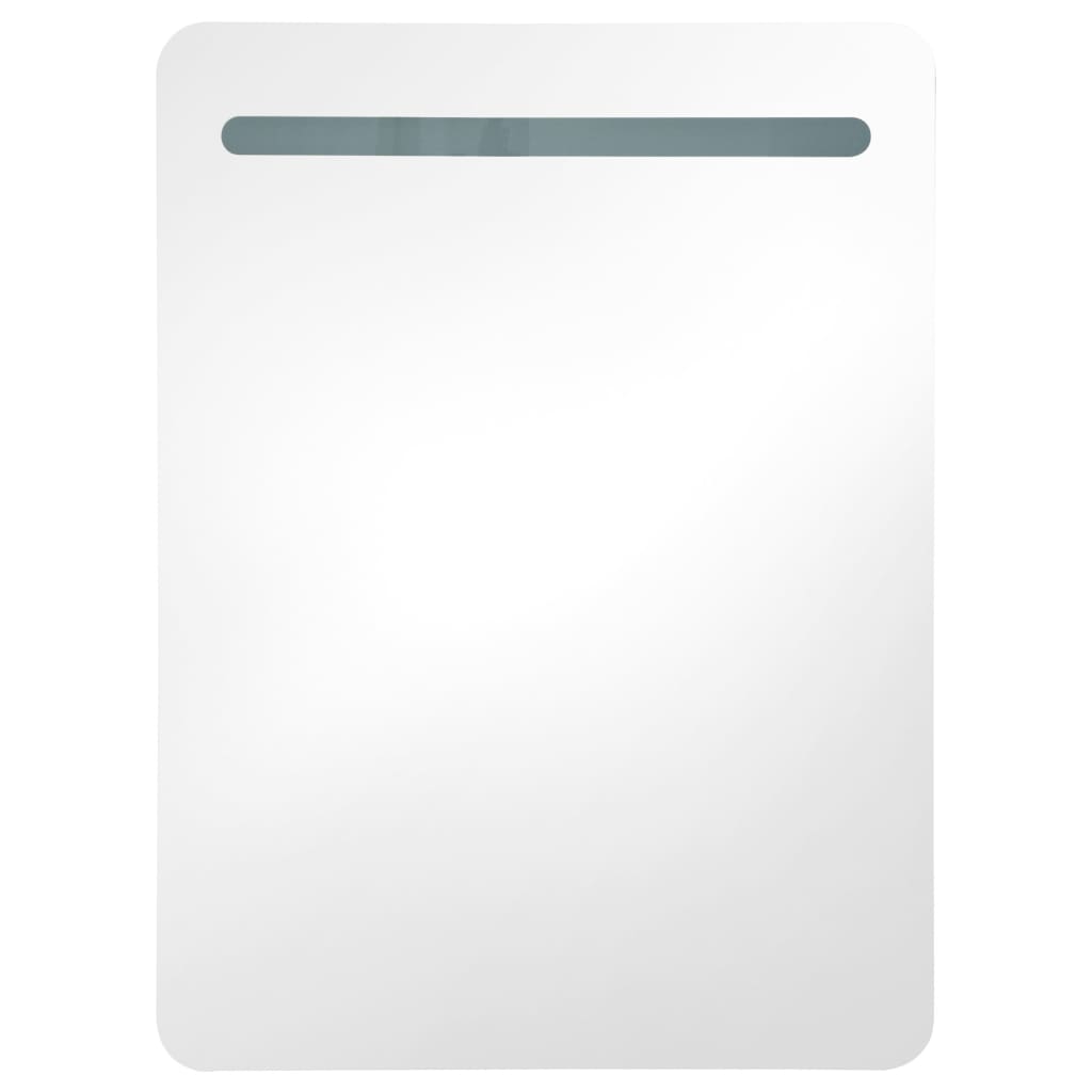 vidaXL Dulap de baie cu oglindă și LED-uri, gri beton, 60x11x80 cm vidaXL Dulap de baie cu oglindă și LED-uri, gri beton, 60x11x80 cm
