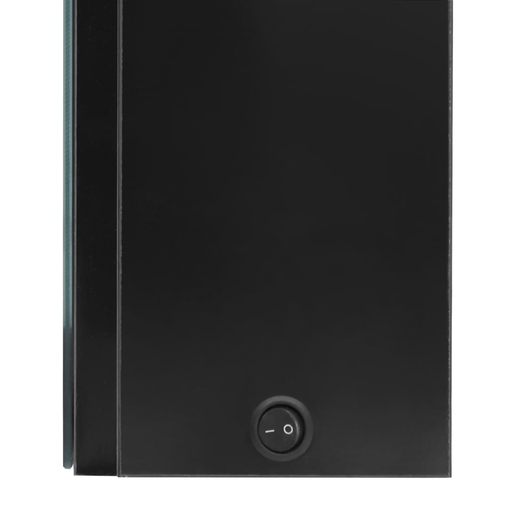 vidaXL Dulap de baie cu oglindă și LED, negru strălucitor, 80x12x68 cm