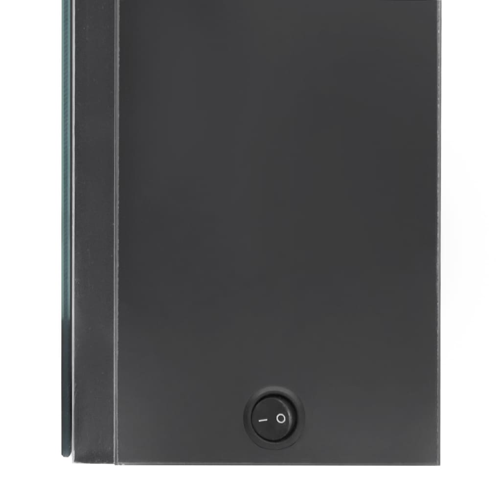 vidaXL Dulap de baie cu oglindă și LED, gri, 80x12x68 cm