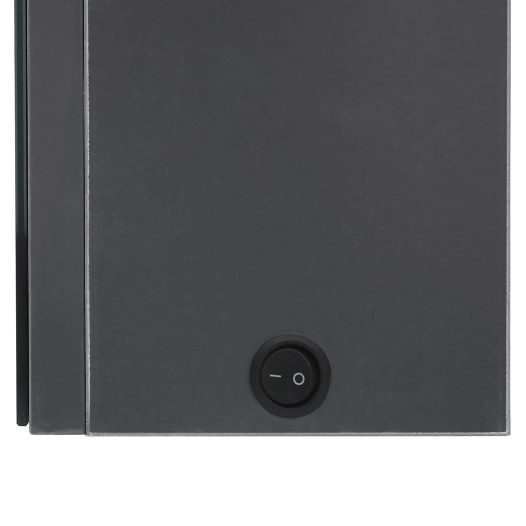 vidaXL Dulap de baie cu oglindă și LED, gri, 62x14x60 cm