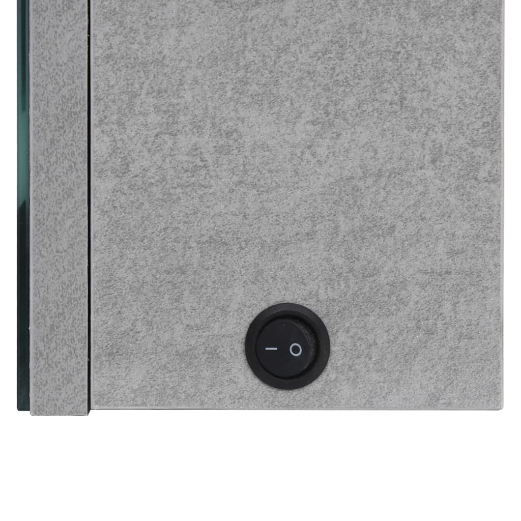 vidaXL Dulap de baie cu oglindă și LED, gri beton, 89x14x62 cm vidaXL Dulap de baie cu oglindă și LED, gri beton, 89x14x62 cm