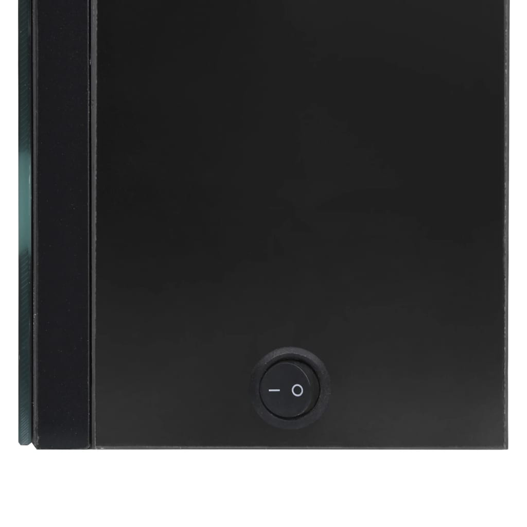 vidaXL Dulap de baie cu oglindă și LED, negru strălucitor, 89x14x62 cm vidaXL Dulap de baie cu oglindă și LED, negru strălucitor, 89x14x62 cm