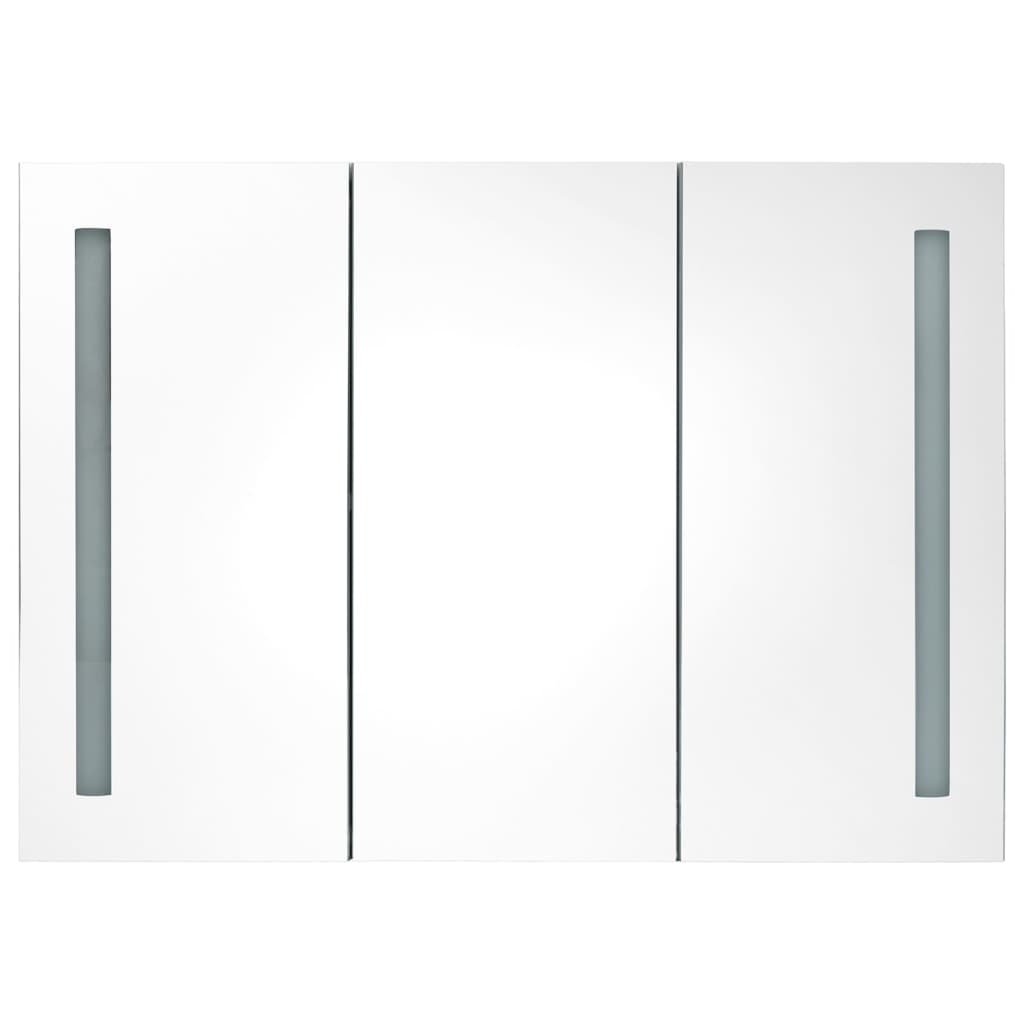 vidaXL Dulap de baie cu oglindă și LED, stejar, 89x14x62 cm vidaXL Dulap de baie cu oglindă și LED, stejar, 89x14x62 cm