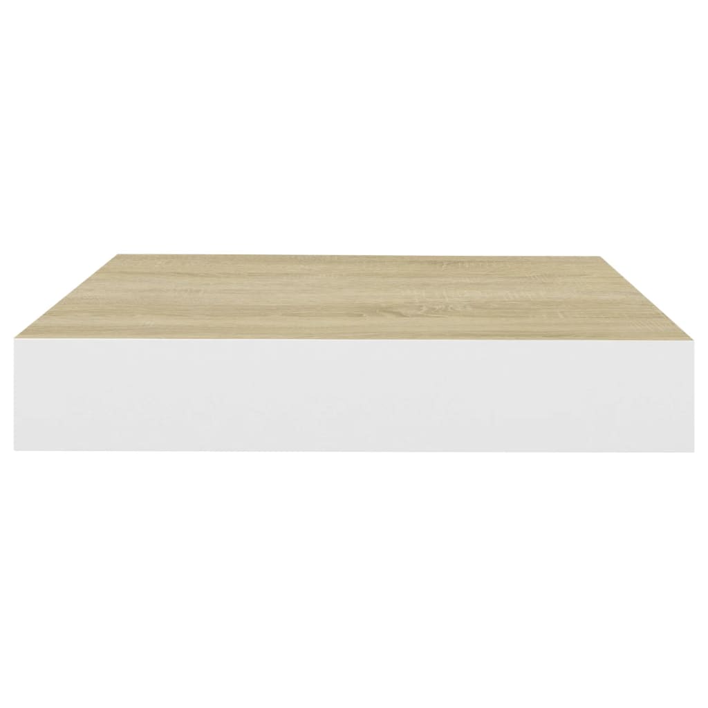 vidaXL Raft de perete suspendat, stejar/alb, 23x23,5x3,8 cm, MDF vidaXL Raft de perete suspendat, stejar/alb, 23x23,5x3,8 cm, MDF