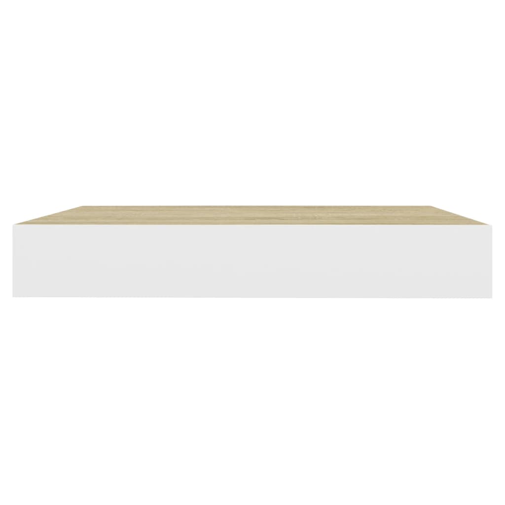 vidaXL Raft de perete suspendat, stejar/alb, 23x23,5x3,8 cm, MDF vidaXL Raft de perete suspendat, stejar/alb, 23x23,5x3,8 cm, MDF