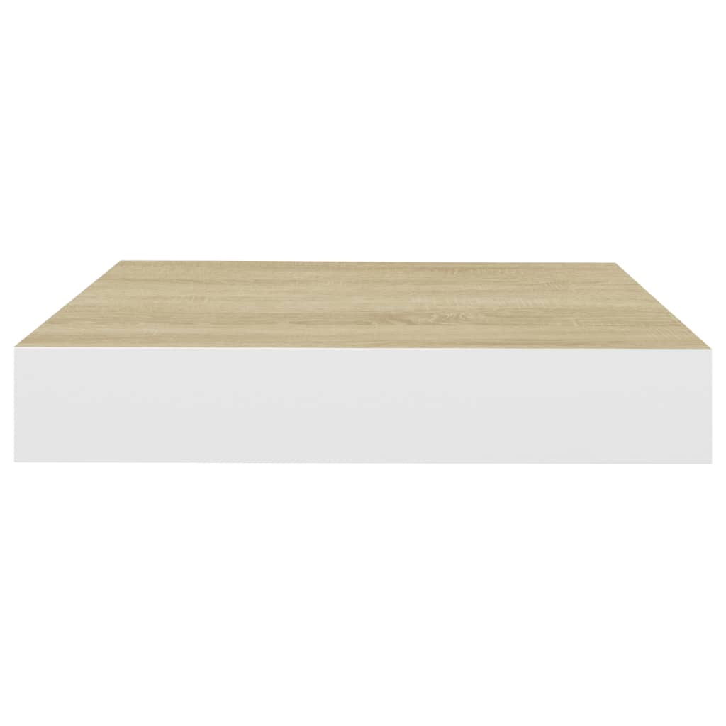 vidaXL Rafturi perete suspendate 2 buc. alb/stejar 23x23,5x3,8 cm MDF vidaXL Rafturi perete suspendate 2 buc. alb/stejar 23x23,5x3,8 cm MDF