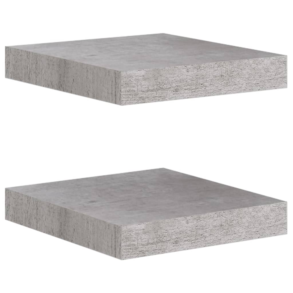 vidaXL Rafturi perete suspendate 2 buc. gri beton 23x23,5x3,8 cm MDF vidaXL Rafturi perete suspendate 2 buc. gri beton 23x23,5x3,8 cm MDF