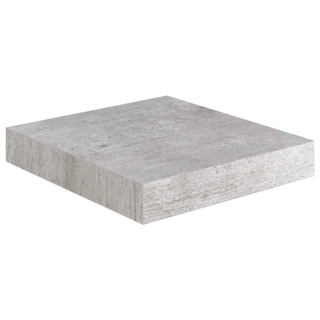 vidaXL Rafturi perete suspendate 4 buc. gri beton 23x23,5x3,8 cm MDF