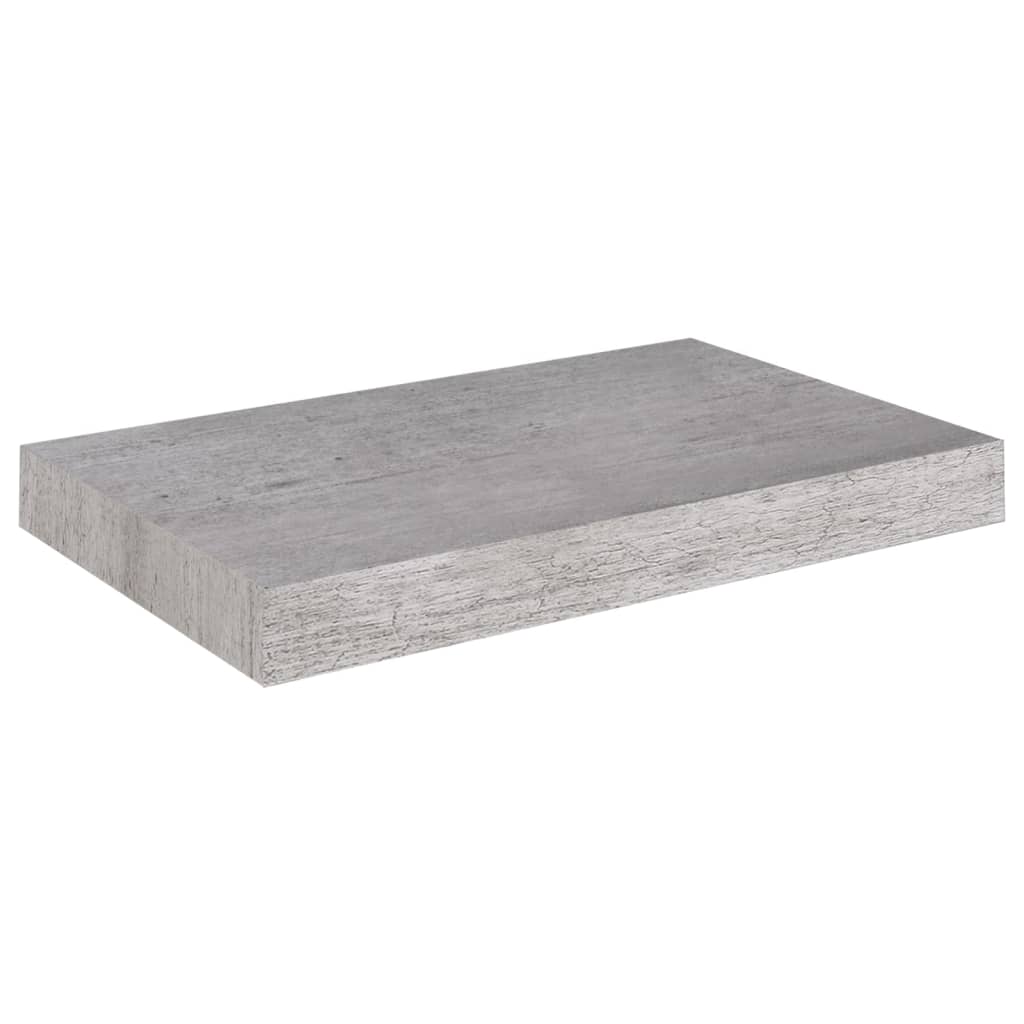 vidaXL Rafturi de perete suspendate 2 buc. gri beton 40x23x3,8 cm MDF