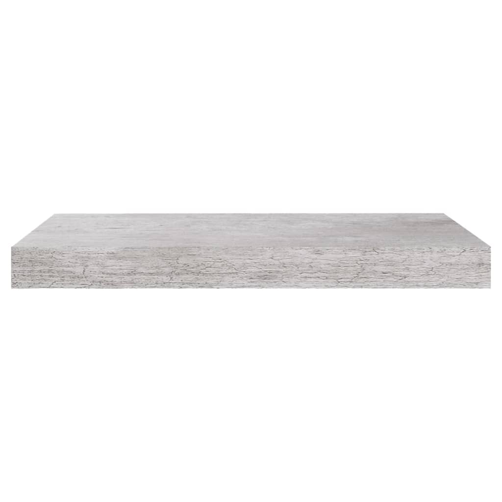 vidaXL Rafturi de perete suspendate 2 buc. gri beton 50x23x3,8 cm MDF
