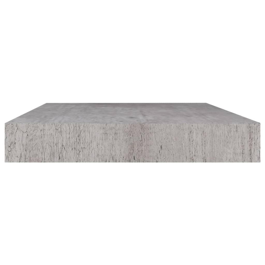 vidaXL Rafturi perete suspendate, 4 buc., gri beton, 50x23x3,8 cm, MDF