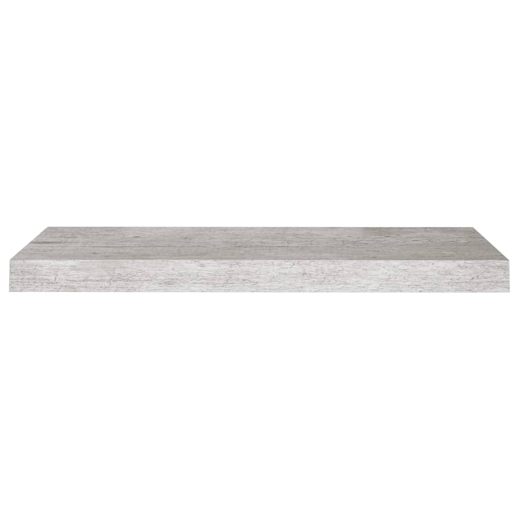vidaXL Rafturi perete suspendate, 2 buc., gri beton 60x23,5x3,8 cm MDF