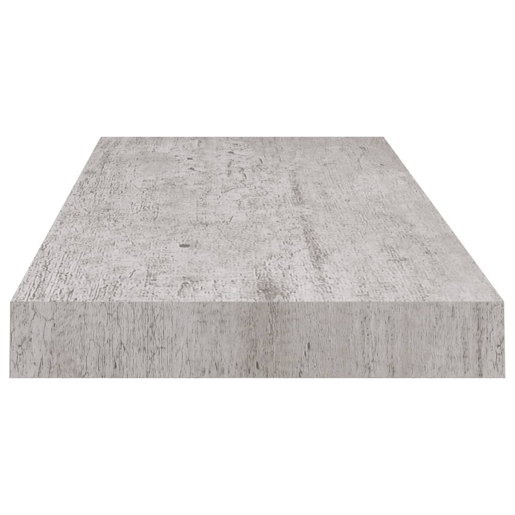 vidaXL Rafturi perete suspendate, 2 buc., gri beton 60x23,5x3,8 cm MDF