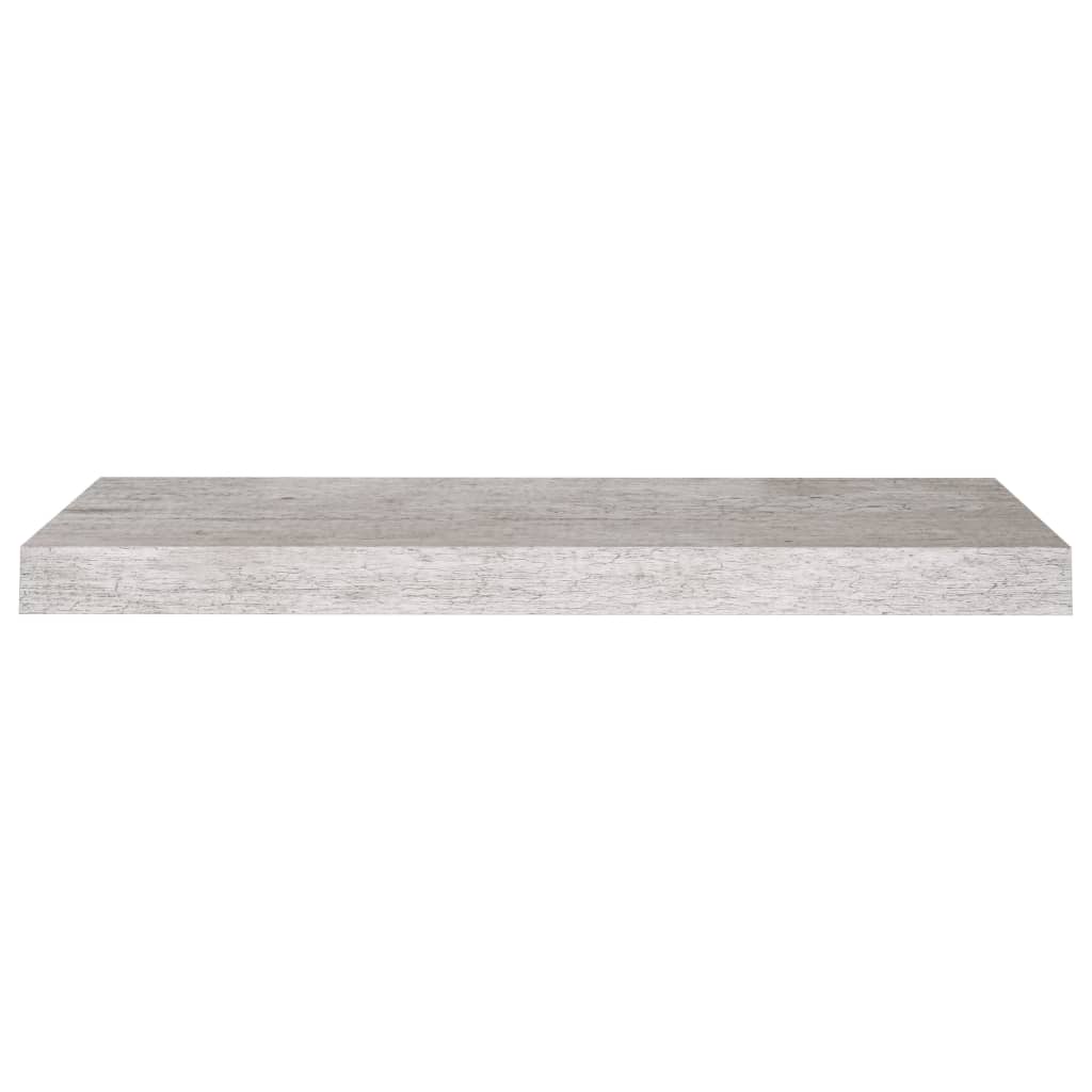 vidaXL Rafturi de perete, 4 buc., gri beton, 60x23,5x3,8 cm, MDF