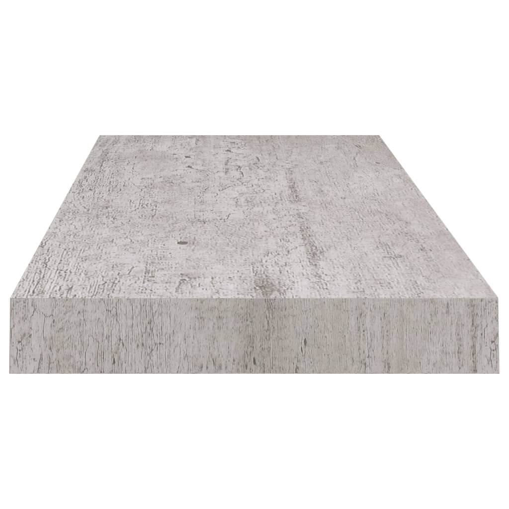 vidaXL Rafturi de perete, 4 buc., gri beton, 60x23,5x3,8 cm, MDF