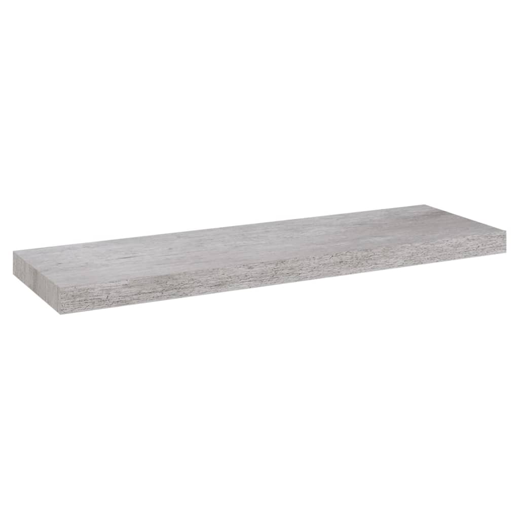vidaXL Rafturi de perete suspendate,4 buc,gri beton,80x23,5x3,8 cm,MDF