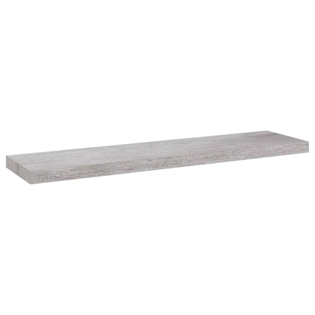 vidaXL Rafturi perete suspendate 2 buc. gri beton 90x23,5x3,8 cm MDF