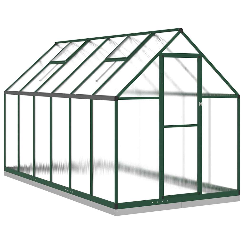 vidaXL Sere cu cadru de bază, verde, 334x169x202 cm, aluminiu vidaXL Sere cu cadru de bază, verde, 334x169x202 cm, aluminiu