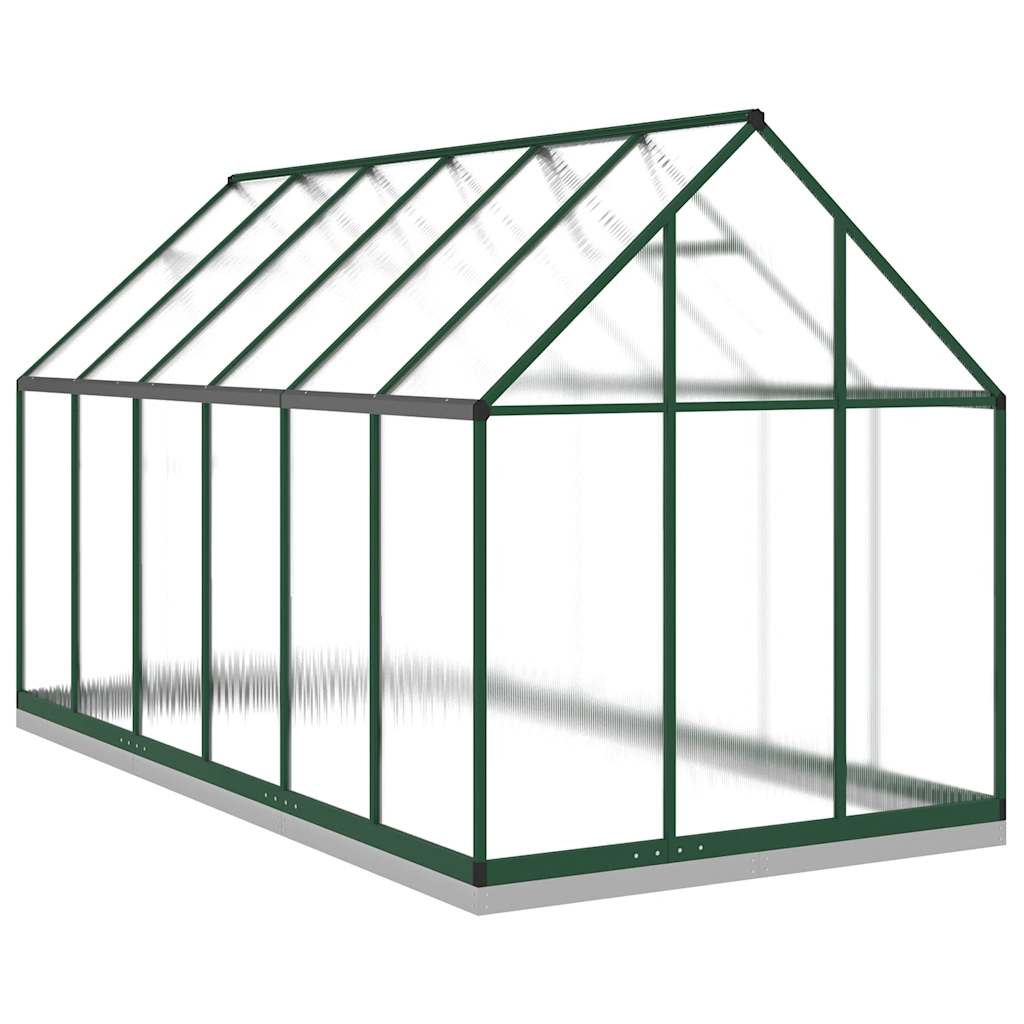 vidaXL Sere cu cadru de bază, verde, 334x169x202 cm, aluminiu vidaXL Sere cu cadru de bază, verde, 334x169x202 cm, aluminiu