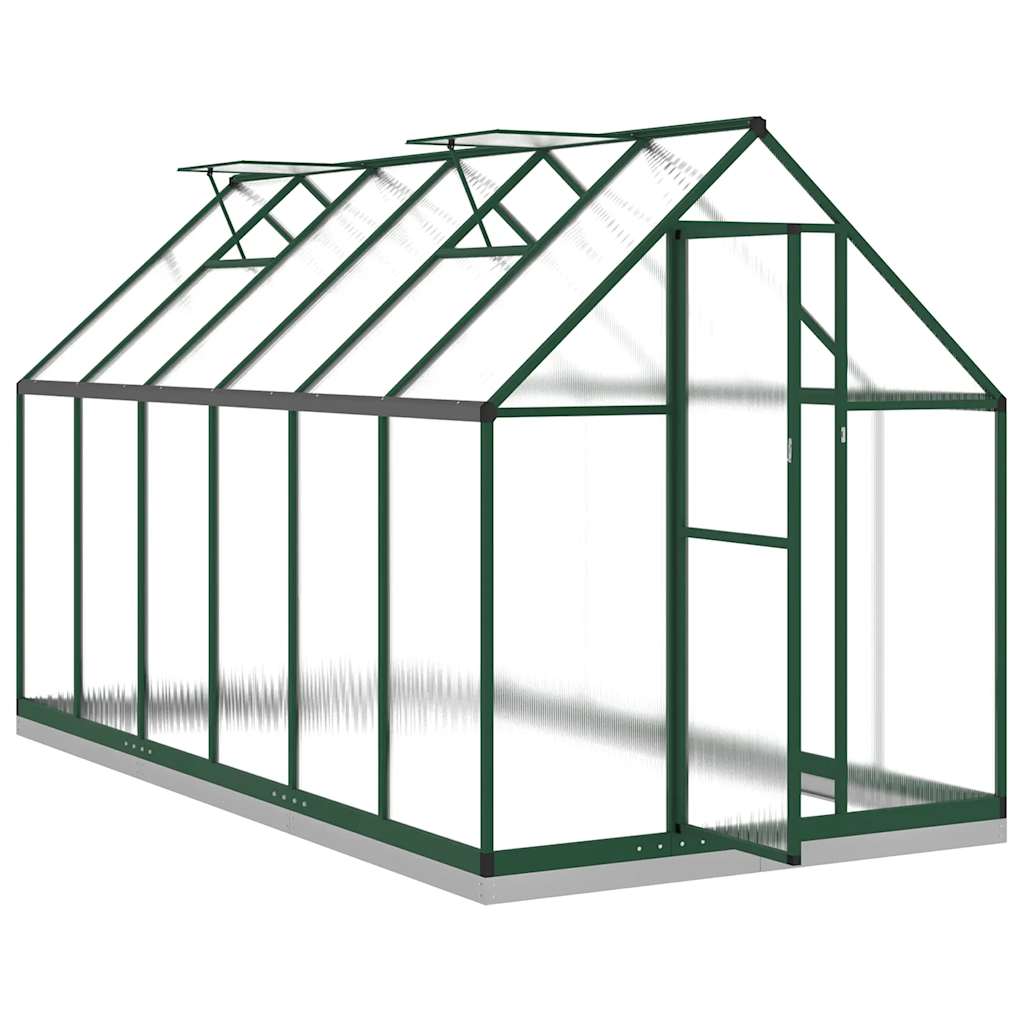 vidaXL Sere cu cadru de bază, verde, 334x169x202 cm, aluminiu vidaXL Sere cu cadru de bază, verde, 334x169x202 cm, aluminiu