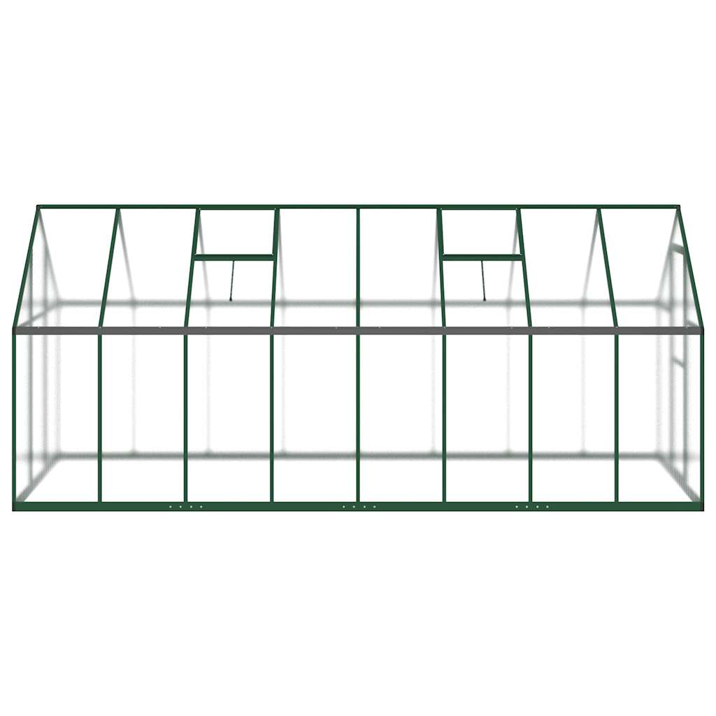 vidaXL Sere cu cadru de bază, verde, 445x169x195 cm, aluminiu vidaXL Sere cu cadru de bază, verde, 445x169x195 cm, aluminiu
