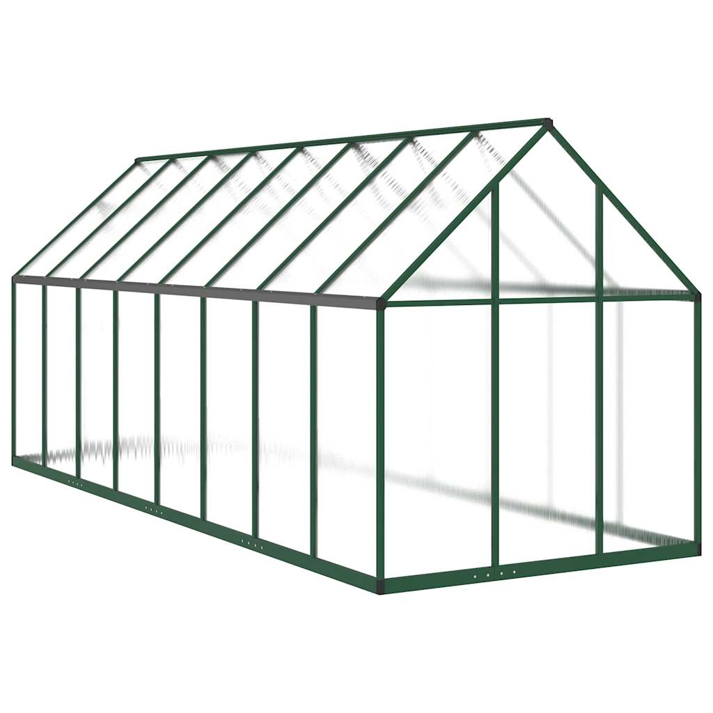 vidaXL Sere cu cadru de bază, verde, 445x169x195 cm, aluminiu vidaXL Sere cu cadru de bază, verde, 445x169x195 cm, aluminiu