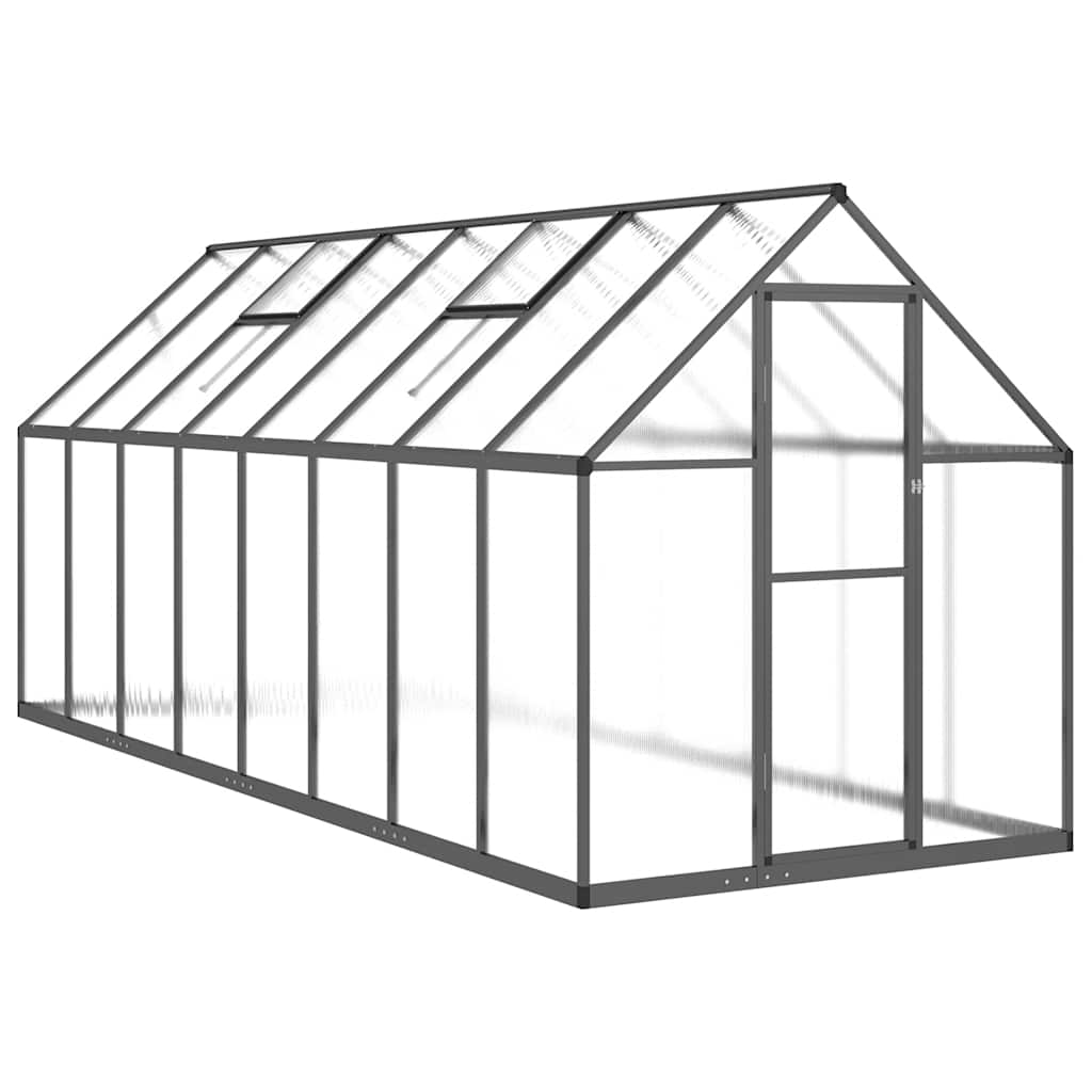vidaXL Sere cu cadru de bază, antracit, 445x169x195 cm, aluminiu vidaXL Sere cu cadru de bază, antracit, 445x169x195 cm, aluminiu