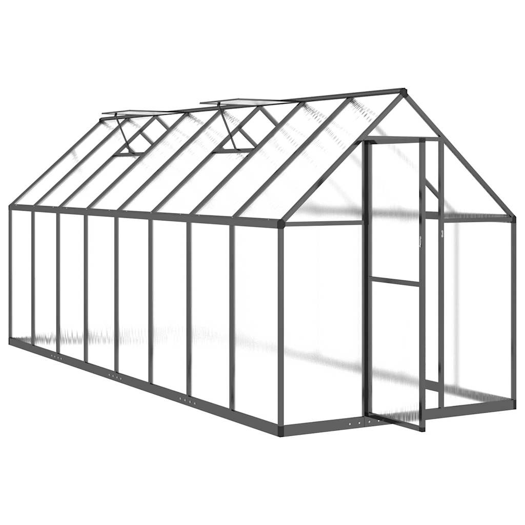 vidaXL Sere cu cadru de bază, antracit, 445x169x195 cm, aluminiu vidaXL Sere cu cadru de bază, antracit, 445x169x195 cm, aluminiu