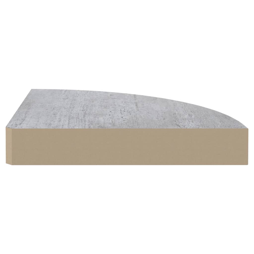 vidaXL Raft de colț de perete, gri beton, 35x35x3,8 cm, MDF vidaXL Raft de colț de perete, gri beton, 35x35x3,8 cm, MDF