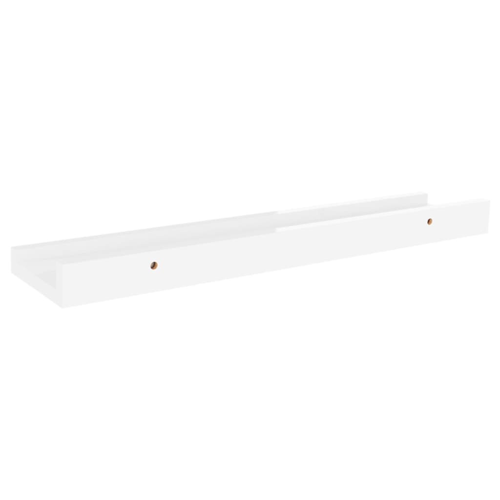 vidaXL Rafturi de perete, 4 buc., alb extralucios, 40x9x3 cm