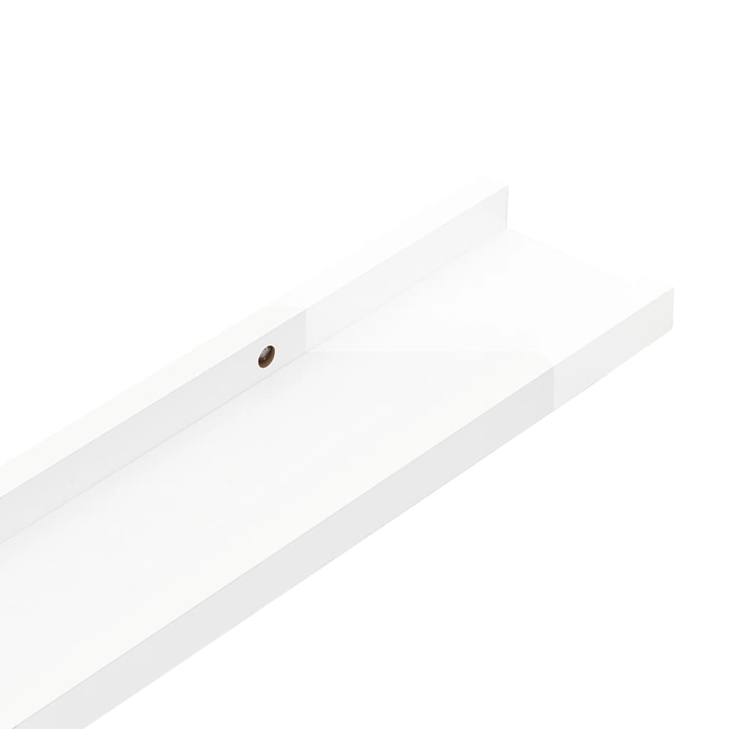 vidaXL Rafturi de perete, 4 buc., alb extralucios, 60x9x3 cm