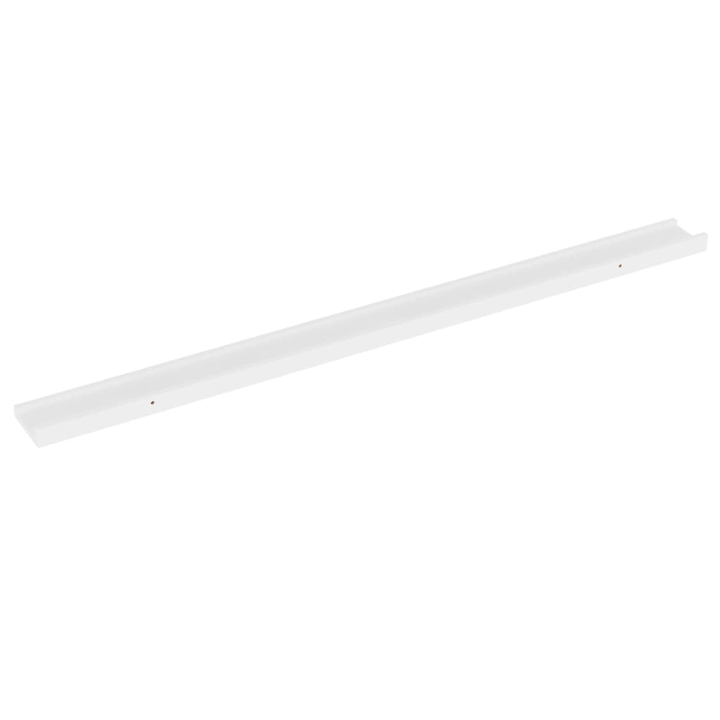 vidaXL Rafturi de perete, 2 buc., alb, 115x9x3 cm