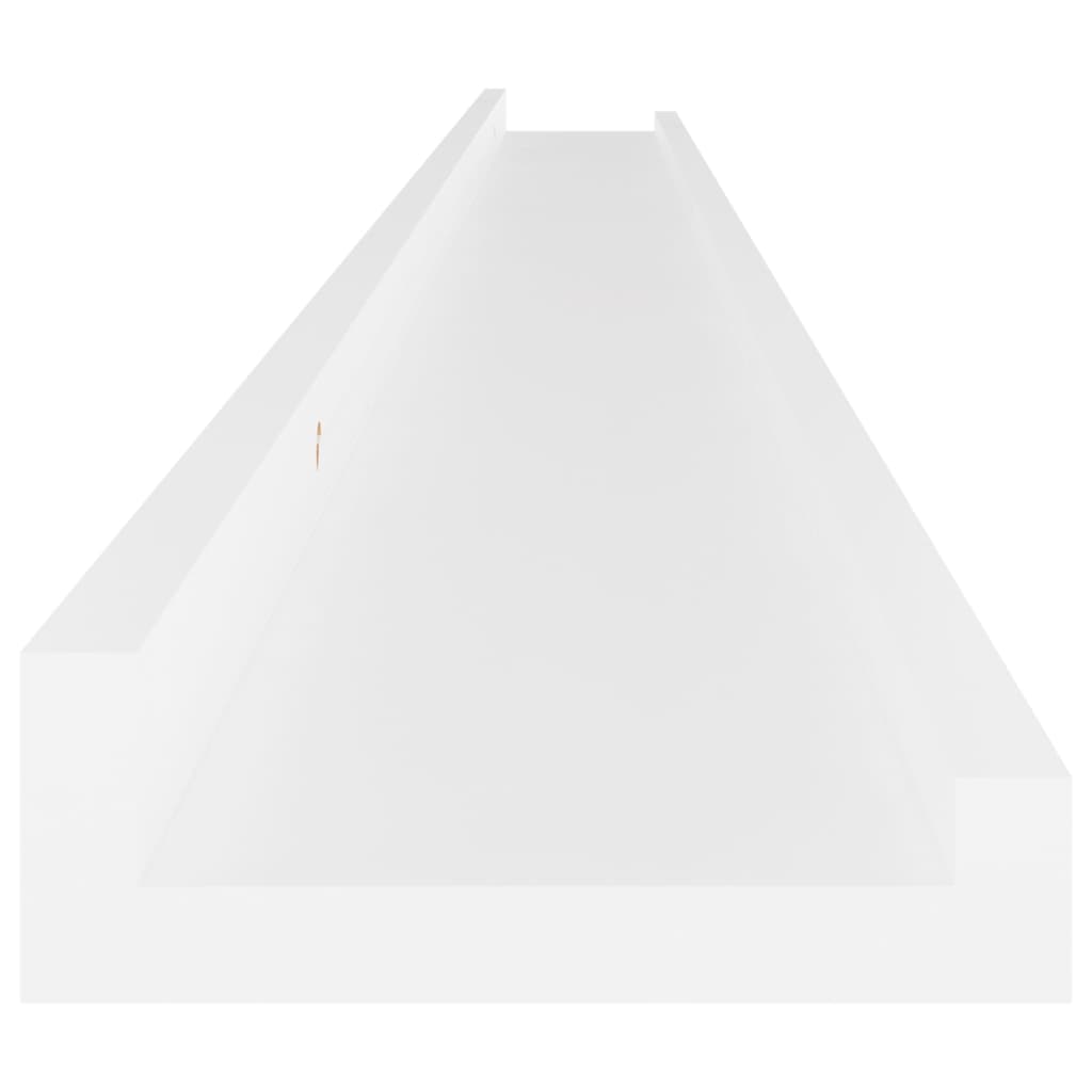 vidaXL Rafturi de perete, 2 buc., alb, 115x9x3 cm