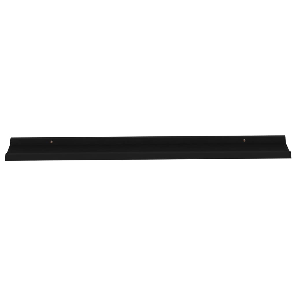 vidaXL Rafturi de perete, 2 buc., negru, 115x9x3 cm
