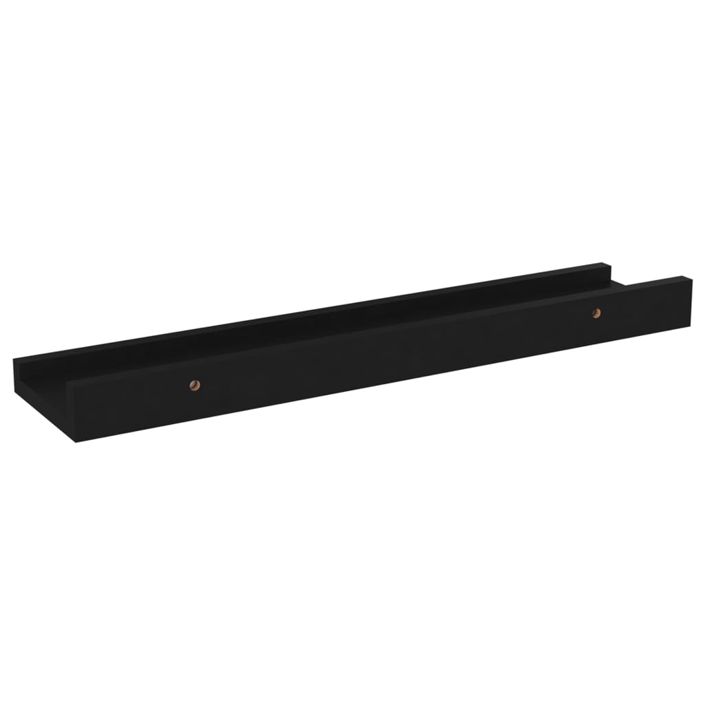 vidaXL Rafturi de perete, 4 buc., negru, 40x9x3 cm vidaXL Rafturi de perete, 4 buc., negru, 40x9x3 cm