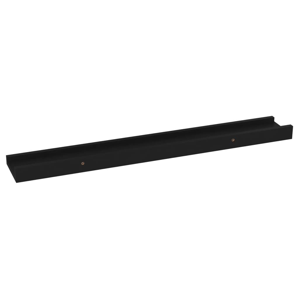 vidaXL Rafturi de perete, 4 buc., negru, 60x9x3 cm vidaXL Rafturi de perete, 4 buc., negru, 60x9x3 cm